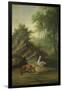 The Fox and the Stork, 1747 (Oil on Canvas)-Jean-Baptiste Oudry-Framed Giclee Print