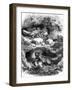 The Fox Burrow, Vintage Engraved Illustration. Magasin Pittoresque 1867.-Morphart-Framed Premium Photographic Print