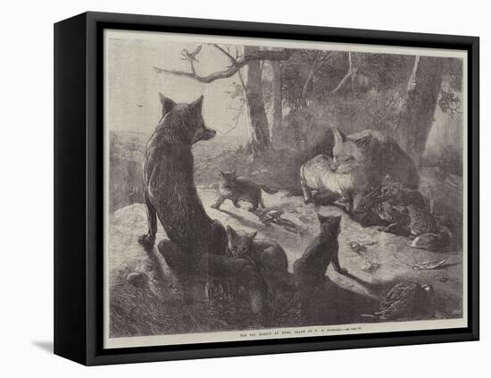 The Fox Family at Home-George Bouverie Goddard-Framed Stretched Canvas