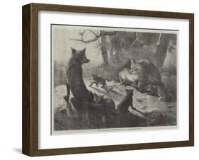 The Fox Family at Home-George Bouverie Goddard-Framed Giclee Print