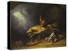 The Fox Hunter's Dream-William Holbrook Beard-Stretched Canvas