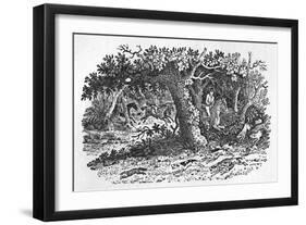 The Fox Turns-Thomas Bewick-Framed Art Print