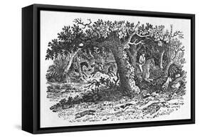 The Fox Turns-Thomas Bewick-Framed Stretched Canvas