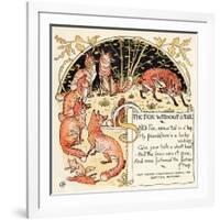 The Fox Without a Tail, Illustration from 'Baby's Own Aesop', Engraved and Printed by Edmund…-Walter Crane-Framed Giclee Print