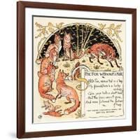 The Fox Without a Tail, Illustration from 'Baby's Own Aesop', Engraved and Printed by Edmund…-Walter Crane-Framed Giclee Print