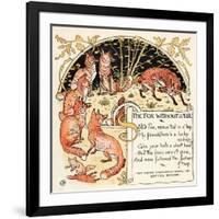 The Fox Without a Tail, Illustration from 'Baby's Own Aesop', Engraved and Printed by Edmund…-Walter Crane-Framed Giclee Print