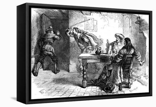 The Fracas at the Ship Tavern, 17th Century-Whymper-Framed Stretched Canvas