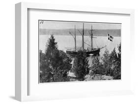 The 'Fram' Moored Near Roald Amundsen's House, 1912-null-Framed Photographic Print