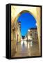 The Franciscan Monastery and Old Town Bell Tower in Dubrovnik-Matthew Williams-Ellis-Framed Stretched Canvas