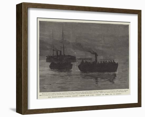 The Franco-Siamese Frontier Dispute, Sailors from HMS Pallas on their Way to Bangkok-Joseph Nash-Framed Giclee Print