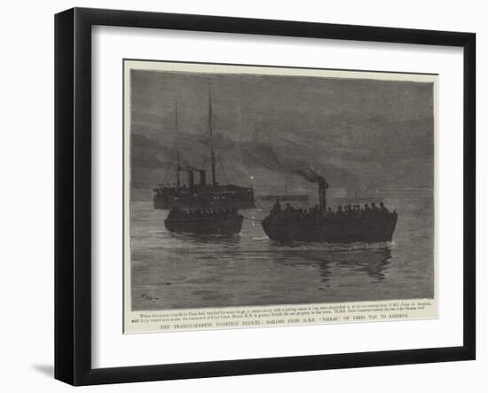 The Franco-Siamese Frontier Dispute, Sailors from HMS Pallas on their Way to Bangkok-Joseph Nash-Framed Giclee Print