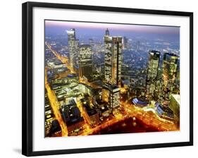 The Frankfurt, Germany, Skyline is Seen at Sunset-null-Framed Photographic Print