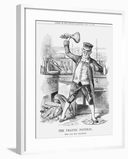 The Frantic Footman, Who Has Had Warning, 1859-null-Framed Giclee Print