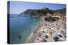 The Free Beach in the Old Town at Monterosso Al Mare-Mark Sunderland-Stretched Canvas