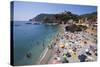 The Free Beach in the Old Town at Monterosso Al Mare-Mark Sunderland-Stretched Canvas