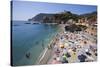The Free Beach in the Old Town at Monterosso Al Mare-Mark Sunderland-Stretched Canvas