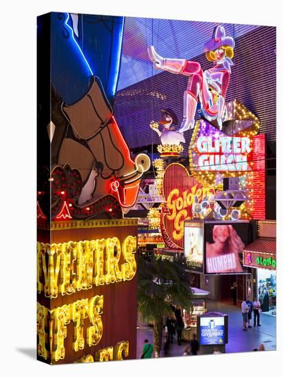 The Freemont Street Experience in Downtown Las Vegas, Las Vegas, Nevada, USA, North America-Gavin Hellier-Stretched Canvas