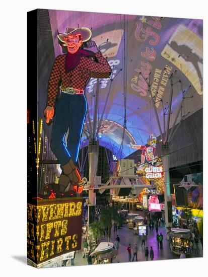 The Freemont Street Experience in Downtown Las Vegas, Las Vegas, Nevada, USA, North America-Gavin Hellier-Stretched Canvas