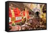 The Fremont Street Experience in Downtown Las Vegas-Gavin Hellier-Framed Stretched Canvas