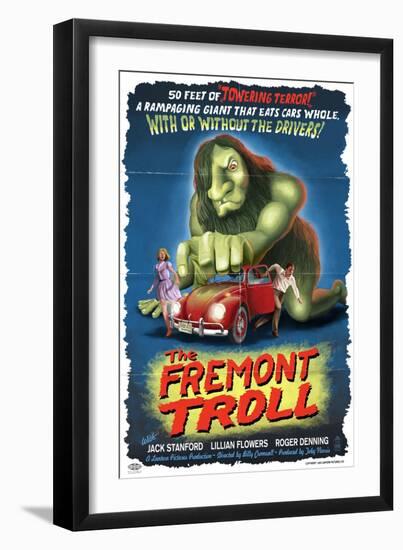 The Fremont Troll Movie Poster-Lantern Press-Framed Art Print