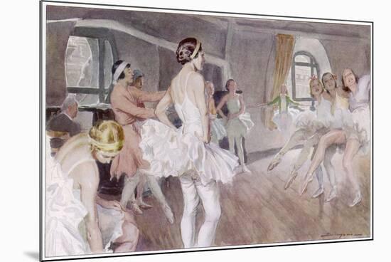 The French Academie De Musique Et De Danse Rehearsing Coppelia - Mlle Zambelli in Pink-null-Mounted Premium Giclee Print