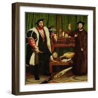 The French Ambassadors of King Henry II at the Court of the English King Henry VIII-Hans Holbein the Younger-Framed Giclee Print