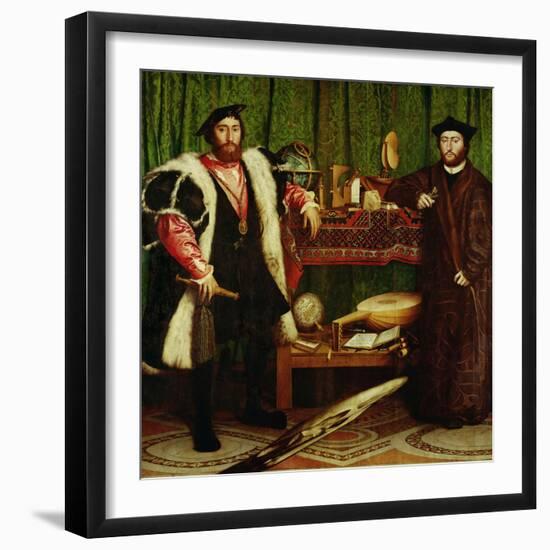 The French Ambassadors of King Henry II at the Court of the English King Henry VIII-Hans Holbein the Younger-Framed Giclee Print