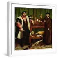 The French Ambassadors of King Henry II at the Court of the English King Henry VIII-Hans Holbein the Younger-Framed Giclee Print