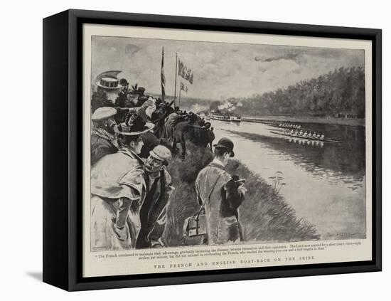 The French and English Boat-Race on the Seine-Paul Destez-Framed Stretched Canvas