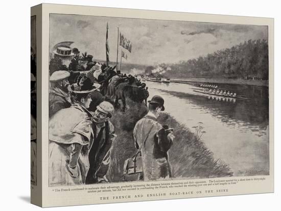 The French and English Boat-Race on the Seine-Paul Destez-Stretched Canvas