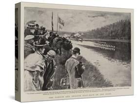 The French and English Boat-Race on the Seine-Paul Destez-Stretched Canvas