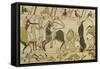 The French and the English Fall Side by Side in Battle, from the Bayeux Tapestry-null-Framed Stretched Canvas