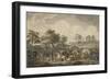 The French Army Crossing the Daugava River on July 24, 1812, Mid 1820S-Albrecht Adam-Framed Giclee Print