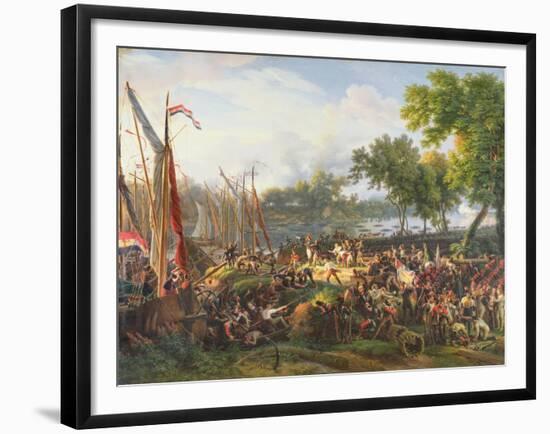 The French Army Crossing the Rhine at Dusseldorf, 6th September 1795-Louis Lejeune-Framed Giclee Print