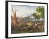 The French Army Crossing the Rhine at Dusseldorf, 6th September 1795-Louis Lejeune-Framed Giclee Print