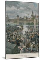 The French Army Leaving Leipsic-Felicien Baron De Myrbach-rheinfeld-Mounted Giclee Print