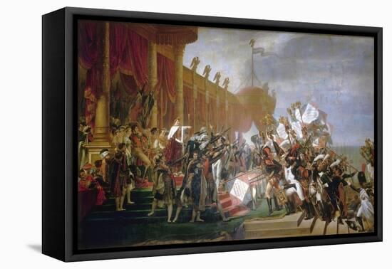 The French Army Takes an Oath to Emperor Napoleon after the Distribution of Eagles, December 5 1804-Jacques-Louis David-Framed Stretched Canvas