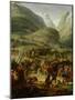 The French Army Travelling over the St. Bernard Pass at Bourg St. Pierre, 20th May 1800, 1806-Charles Thevenin-Mounted Giclee Print