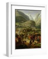 The French Army Travelling over the St. Bernard Pass at Bourg St. Pierre, 20th May 1800, 1806-Charles Thevenin-Framed Giclee Print