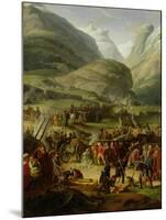 The French Army Travelling over the St. Bernard Pass at Bourg St. Pierre, 20th May 1800, 1806-Charles Thevenin-Mounted Giclee Print