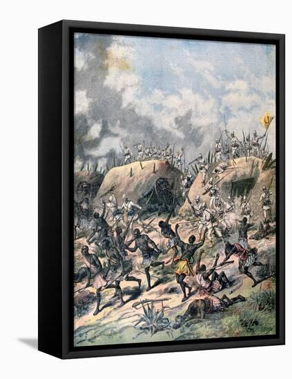 The French Attack on Kana, Dahomey, Africa, 1892-Henri Meyer-Framed Stretched Canvas