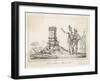 The French Coloniser Jean Ribault Sets up His Column in Florida-Theodor de Bry-Framed Art Print