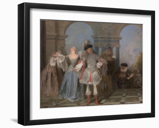 The French Comedians, c.1720-Jean Antoine Watteau-Framed Giclee Print