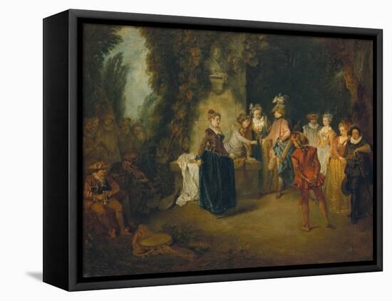 The French Comedy, after 1716-Jean Antoine Watteau-Framed Stretched Canvas
