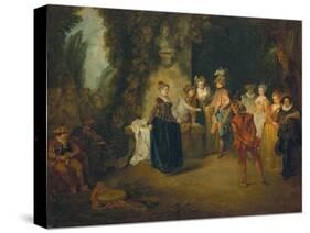 The French Comedy, after 1716-Jean Antoine Watteau-Stretched Canvas