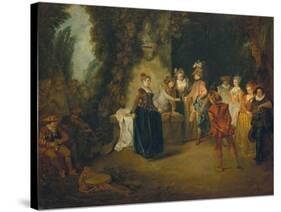 The French Comedy, after 1716-Jean Antoine Watteau-Stretched Canvas