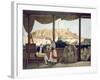 The French Consul, Monsieur Fauvel, on the Terrace of his House in Athens, engraved by the Thierry-Louis Dupré-Framed Giclee Print