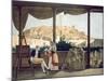 The French Consul, Monsieur Fauvel, on the Terrace of his House in Athens, engraved by the Thierry-Louis Dupré-Mounted Giclee Print