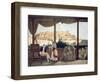 The French Consul, Monsieur Fauvel, on the Terrace of his House in Athens, engraved by the Thierry-Louis Dupré-Framed Giclee Print