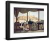 The French Consul, Monsieur Fauvel, on the Terrace of his House in Athens, engraved by the Thierry-Louis Dupré-Framed Giclee Print